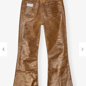 Ganni Shimmering Brown Trousers